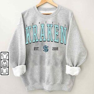 Seattle Kraken NHL Hockey Shirt Retro Tee Vintage Ash Grey 2018 richardinc